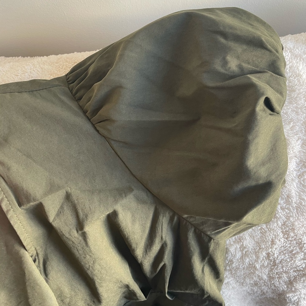 Green(army) Wrap Summer Dress - Picture 6 of 8